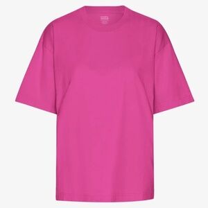 Colorful Standard Women's Organic Oversized Short Sleeve T-Shirt, Magenta Blaze